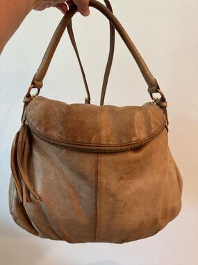 Margot New York "Adelle" Convertible Leather Hobo Bag.